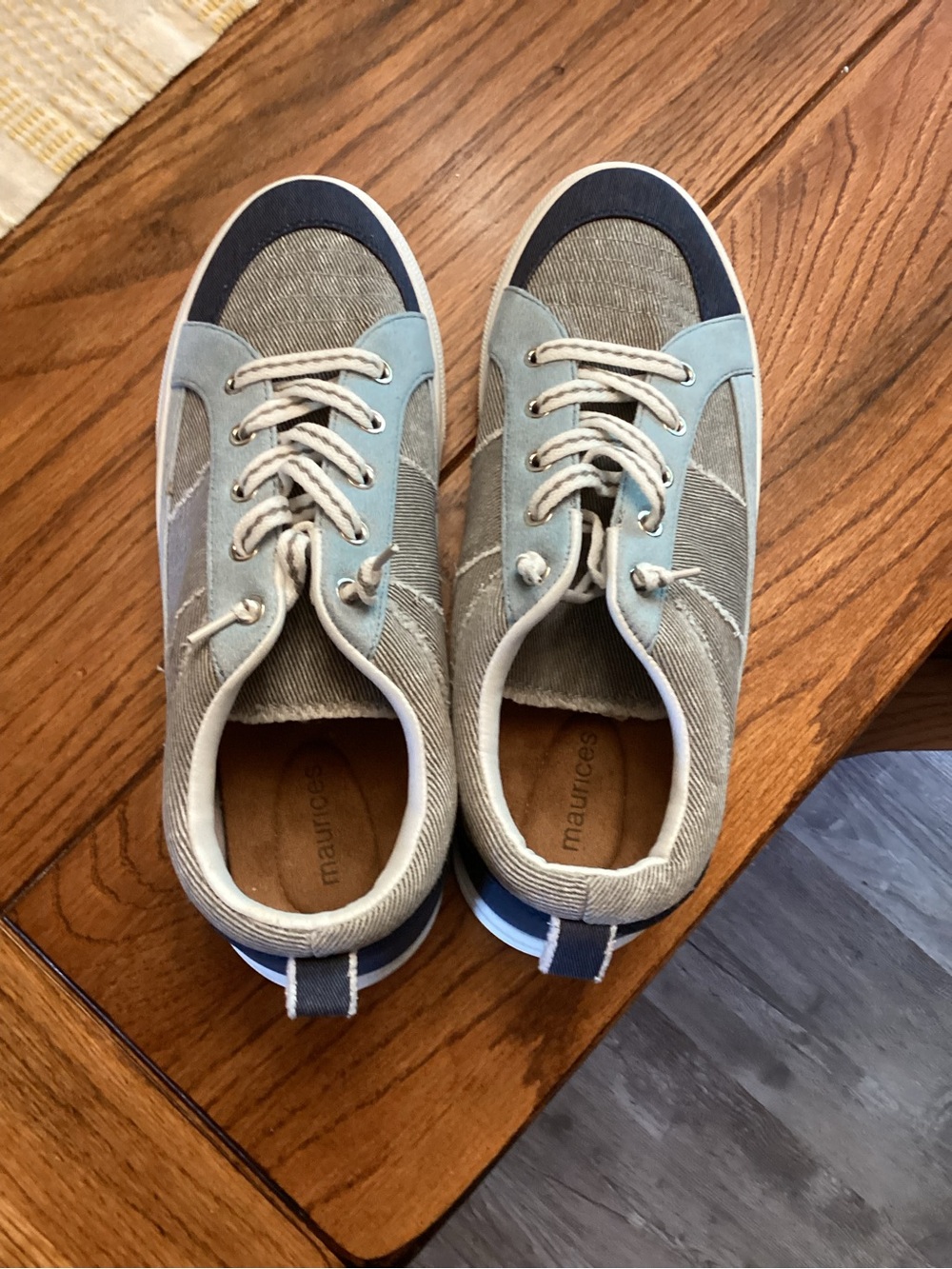 Maurices Light Blue and Navy Accent Canvas Sneakers